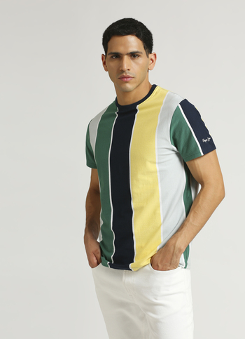 Navy Stripes Short Sleeve T-shirt