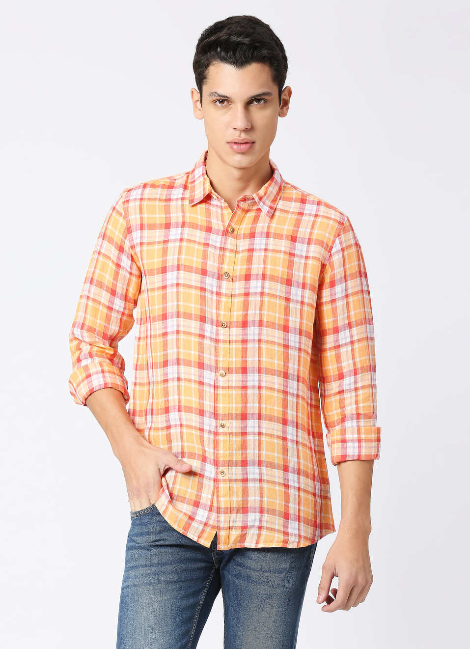 DIMMATI LS PURE LINEN CHECK, , large image number 1