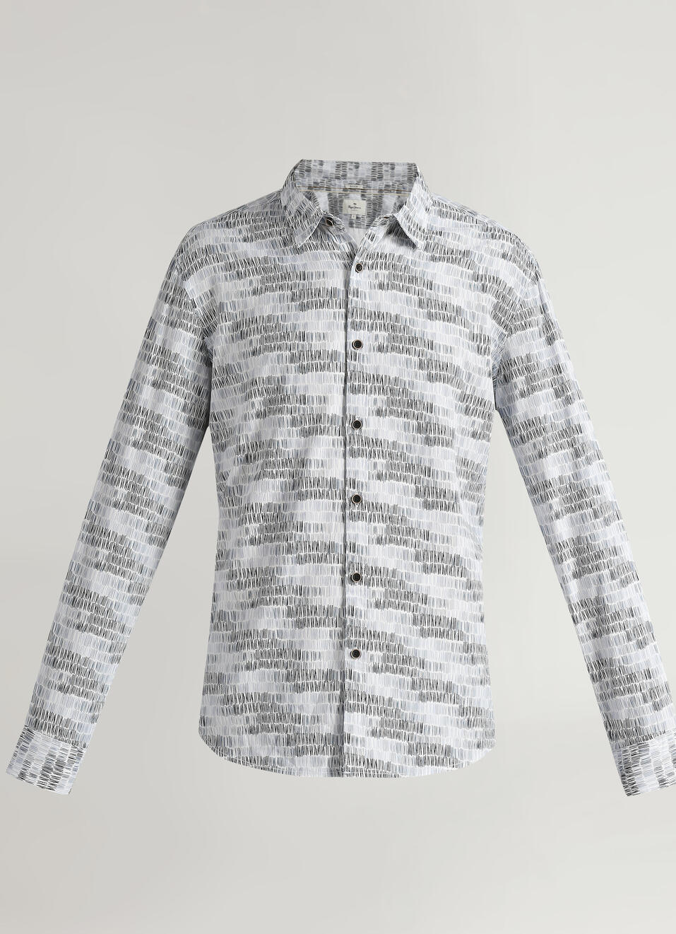 Grey All Over Print Twill Long Sleeve Shirt, , large image number 6