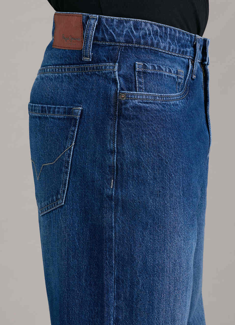 Men Blue Baggy Fit Mid Rise Jeans, , large image number 4
