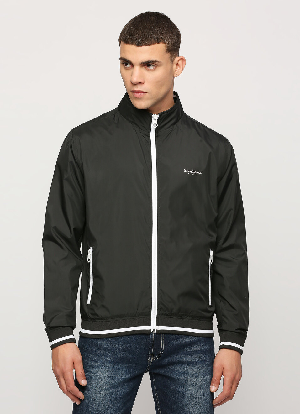 BLACK LIGHTWEIGHT FULL SLEEVE JACKET, , large image number 1