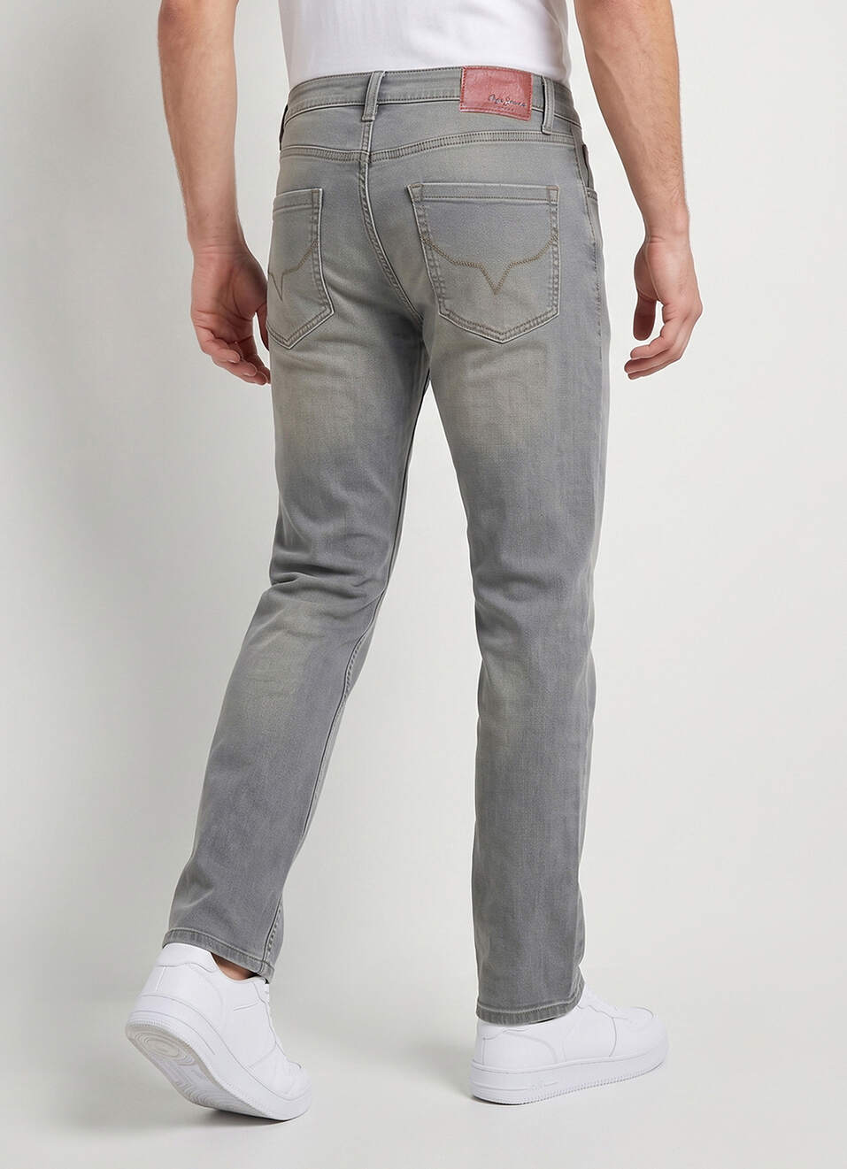 Men Blue Straight Fit Mid Rise Stretchable Jeans, , large image number 3