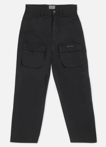 Boys Black Over Dyed Cargos