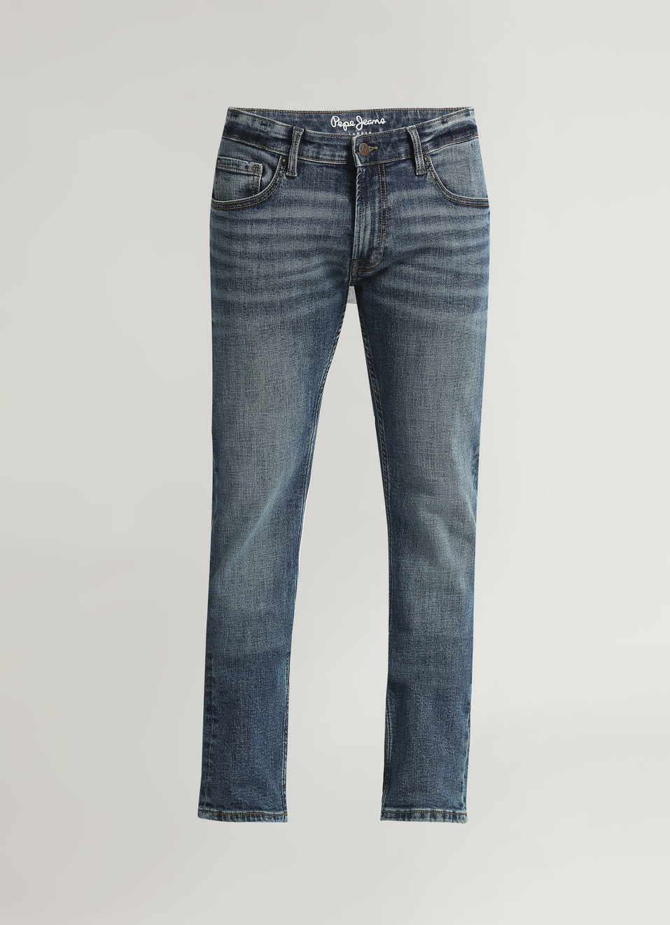 Vapour Blue Mid Rise Slim Fit Jeans, , large image number 6