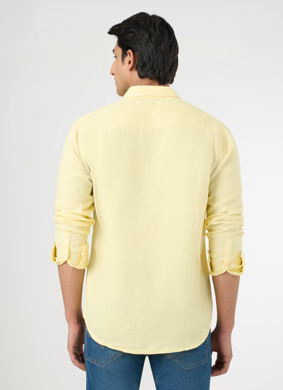 Men Pink Pure Linen Full Sleeve Shirt, , large image number 2