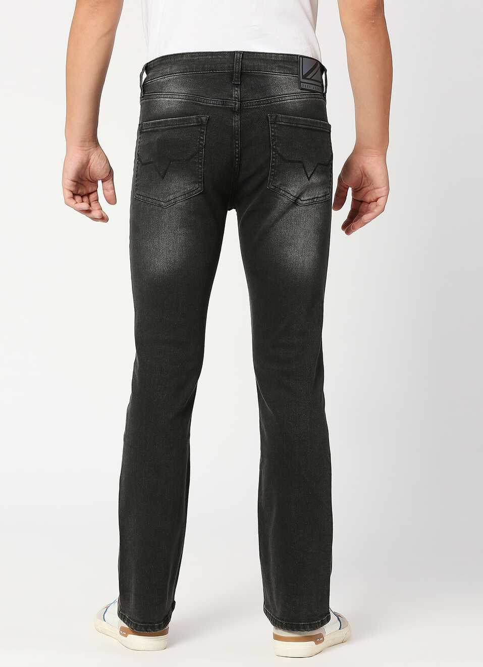 Bootcut Slim Fit Mid Waist Boot Leg Jeans, , large image number 3