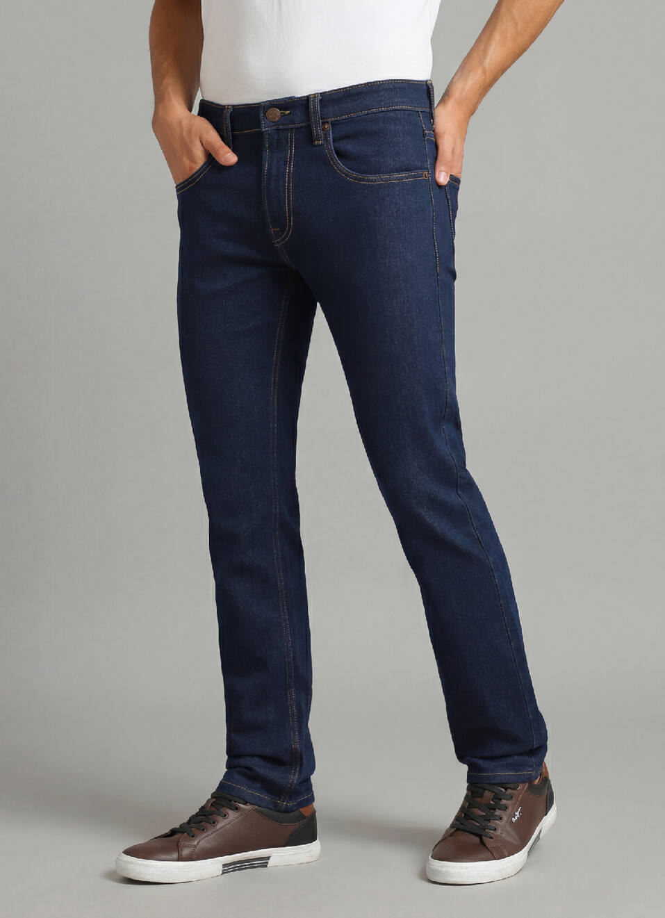 Vapour Raw Mid Rise Slim Fit Jeans, , large image number 0