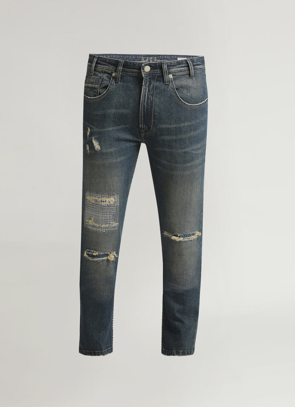 Vapour Dark Blue Mid Rise Jeans, , large image number 6