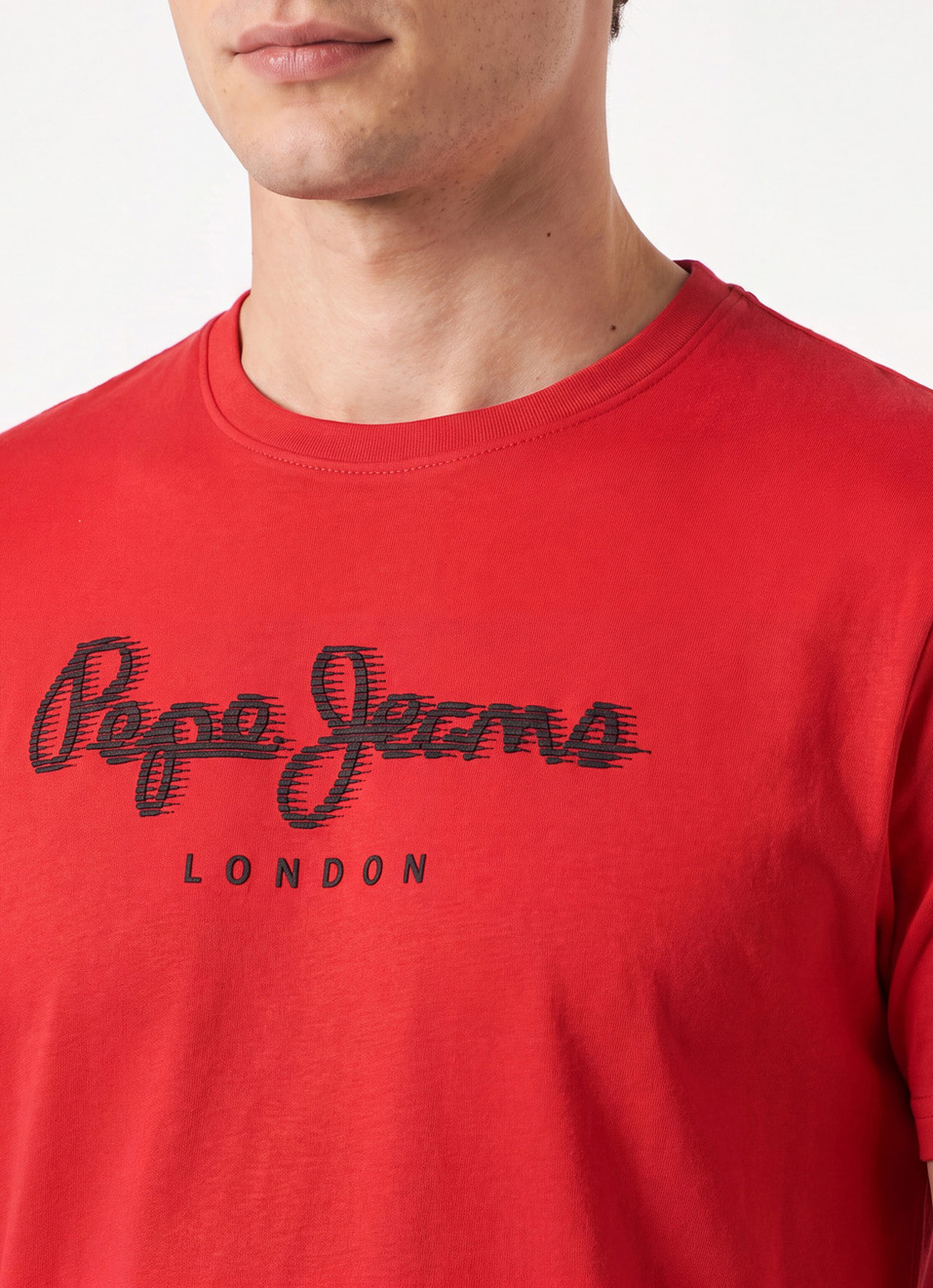 Men Red Printed Slim Fit Short Sleeve T-shirt, , large image number 4