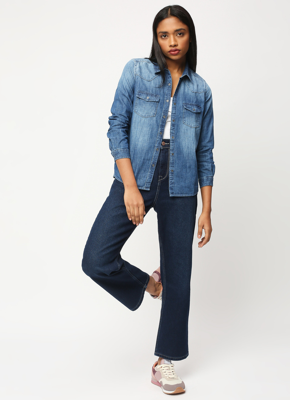 Blue Full Sleeve Denim Shirt, , large image number 5