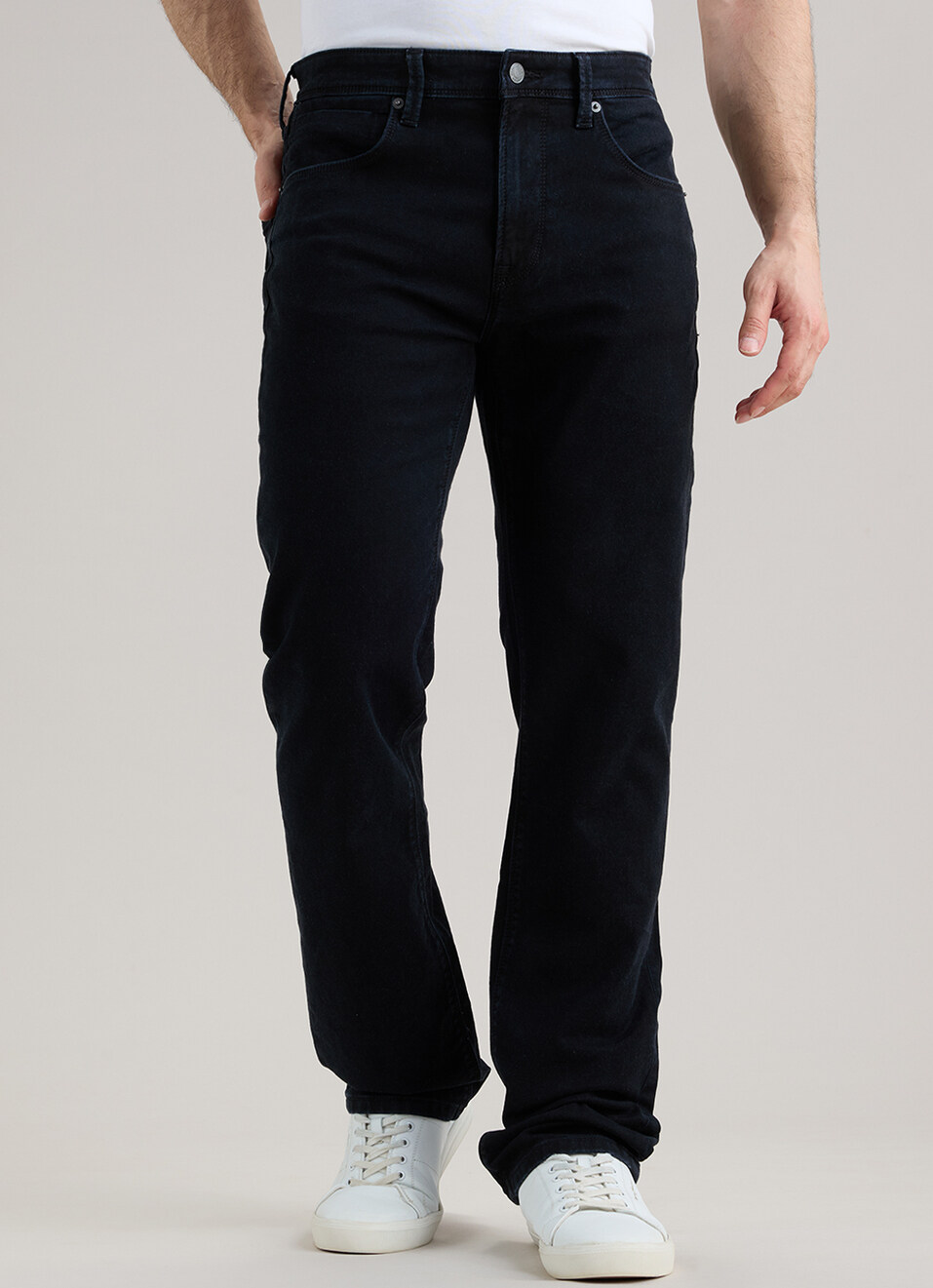 Men Black Stretchable Jeans, , large image number 2