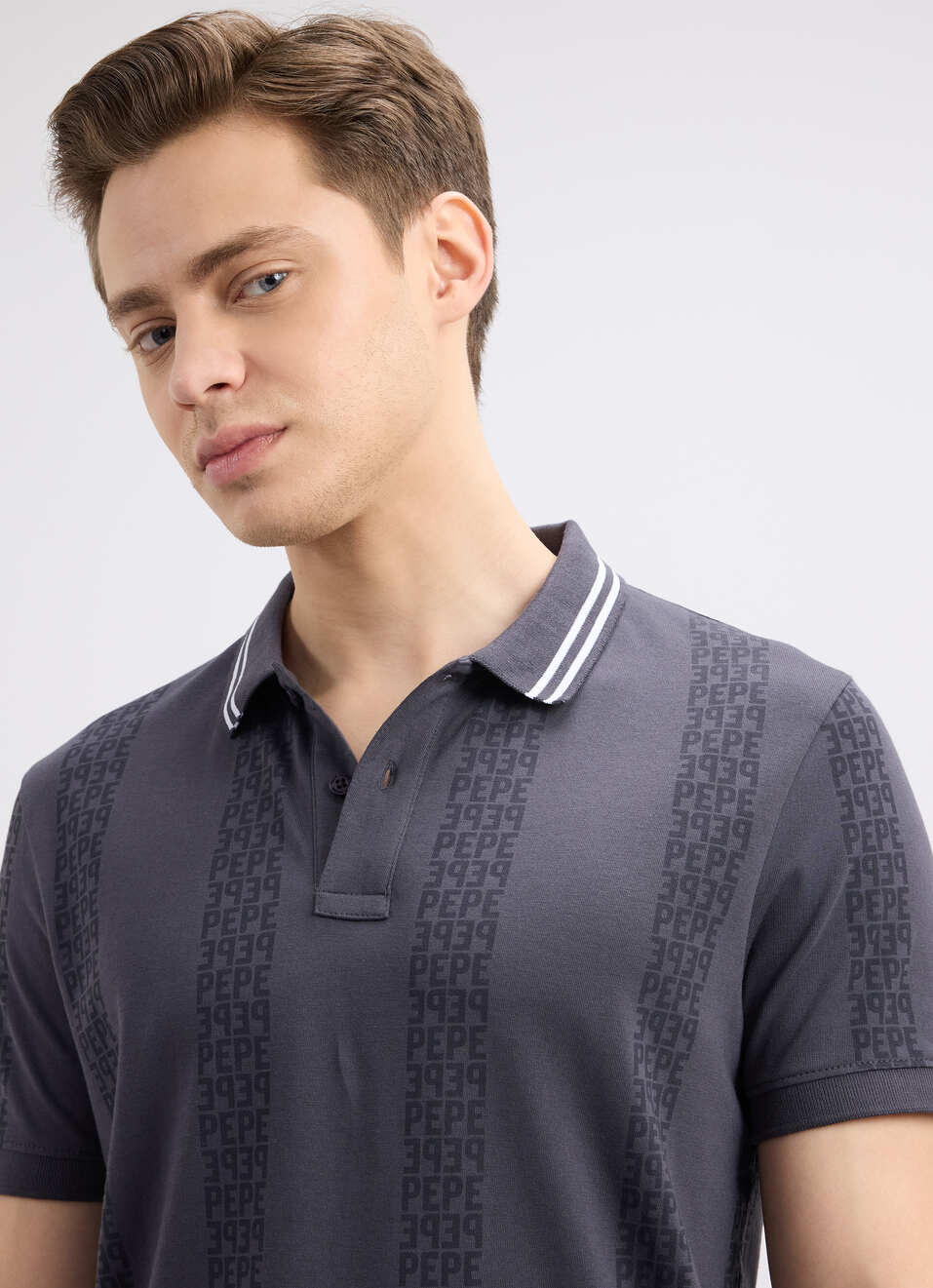 Men Grey Botanical Print Short Sleeve Shirt, , large image number 4