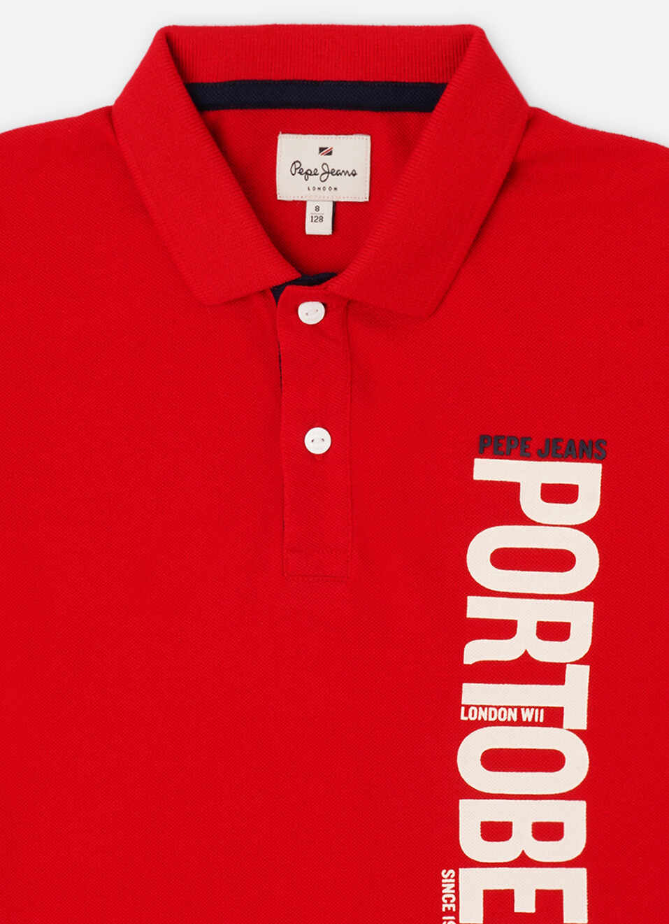 Boys Red Graphic Print Short Sleeve Polo, , large image number 2