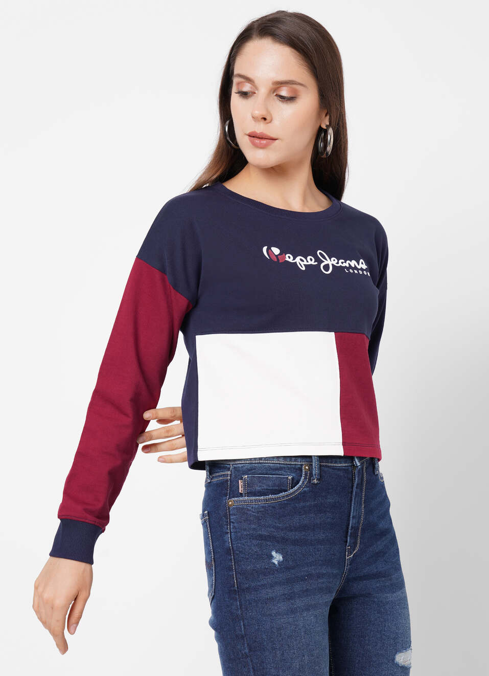 Flora Colour Block Sweatshirt, , large image number 6