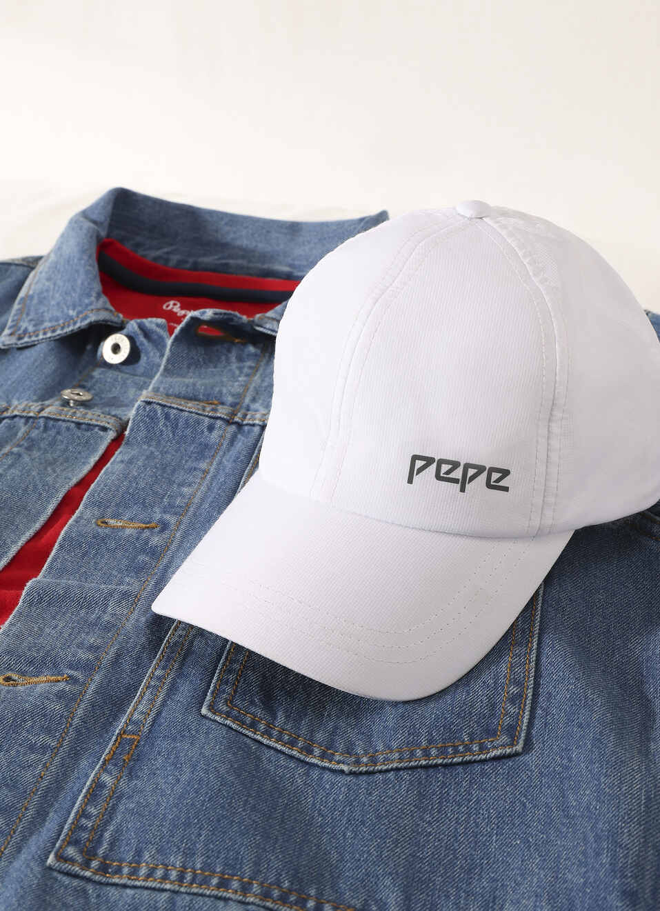 White Printed Sports Cap, , large image number 3