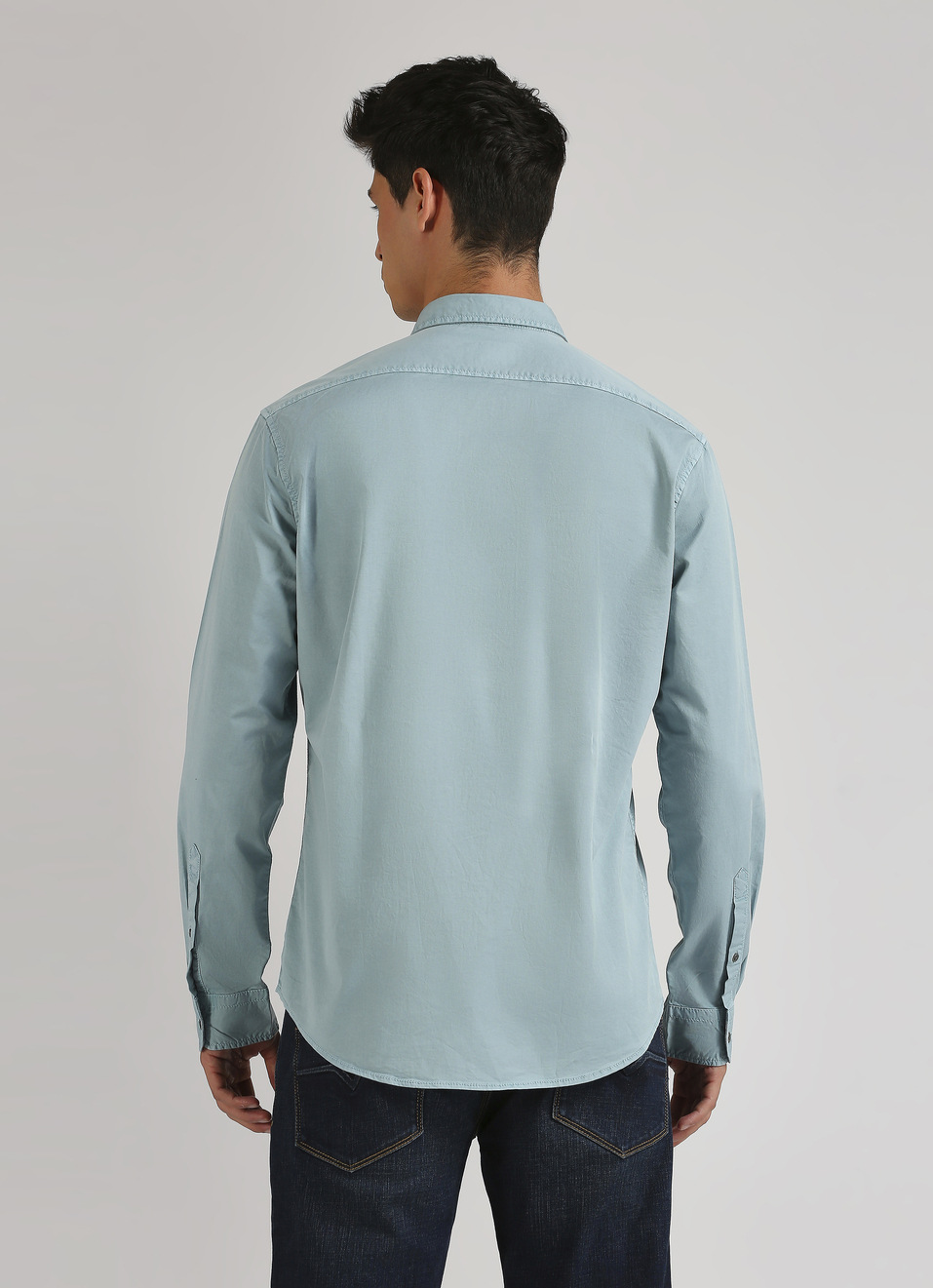 Teal Twill Dual Pocket Long Sleeve Shirt, , large image number 2