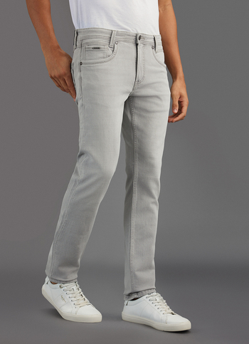 Men Grey Slim Fit Mid Rise Stretchable Jeans