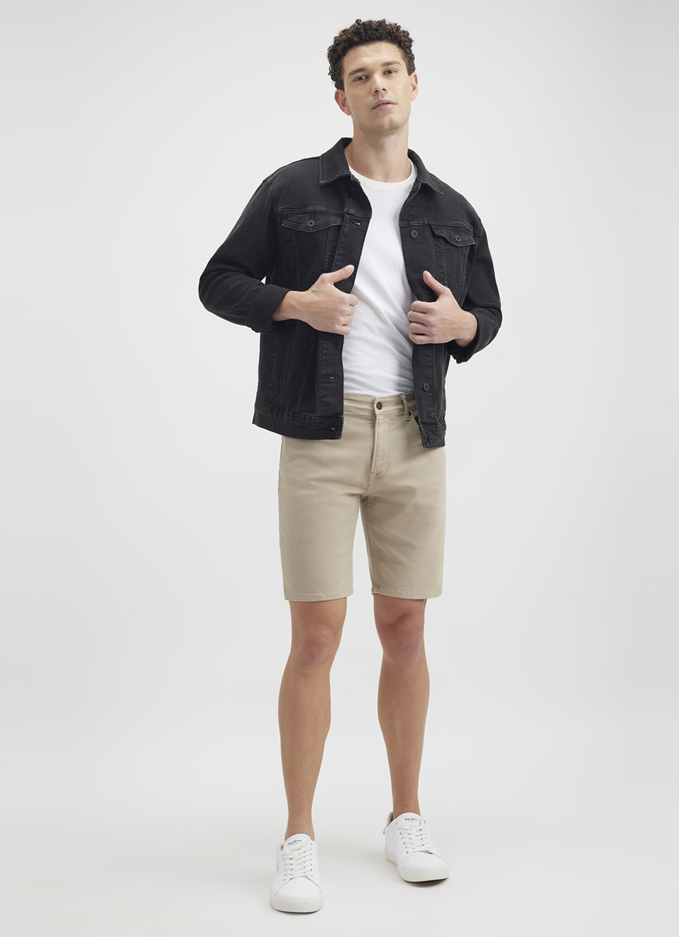 Men Beige Mid Rise Regular Shorts, , large image number 1