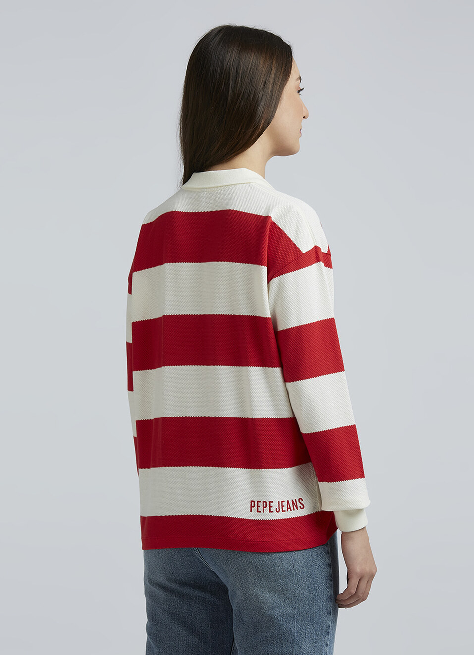 Red Stripes Full Sleeve Polo, , large image number 2