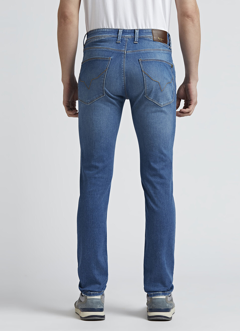 Vapour Blue Mid Rise Powerflex Jeans, , large image number 3