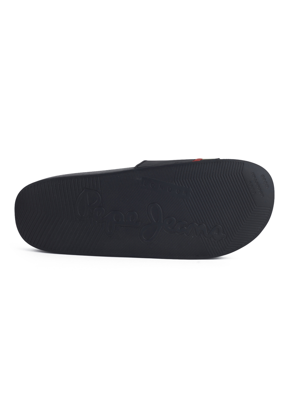 Black Lightweight Graphic Print Beach Slides, , large image number 6