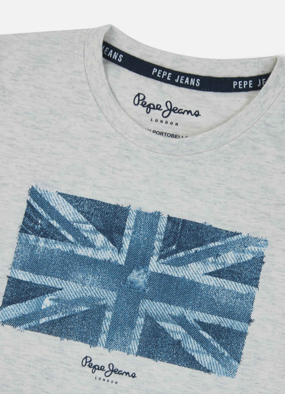 Boys White Union Jack Print Short Sleeve T-shirt, , large image number 2