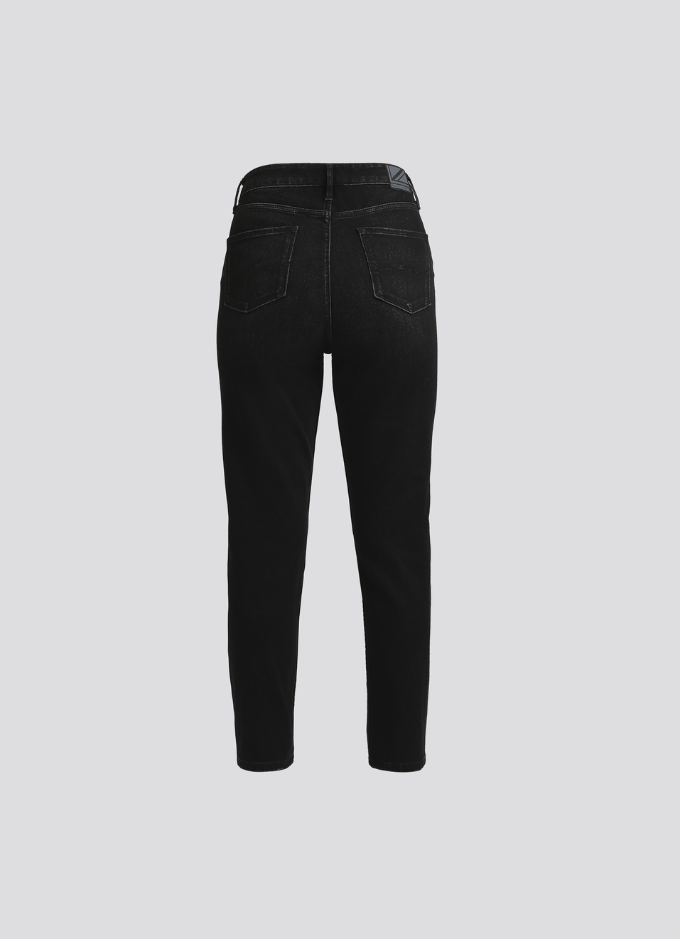 Black High Waist Tapered Mom Jeans, , large image number 7