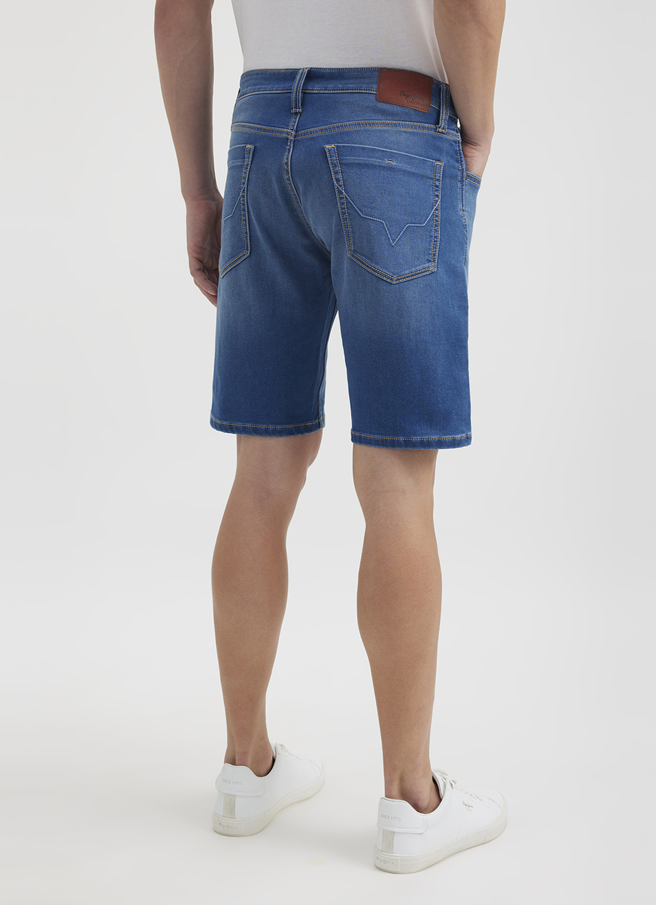 Men Blue Mid Rise Regular Shorts, , large image number 3