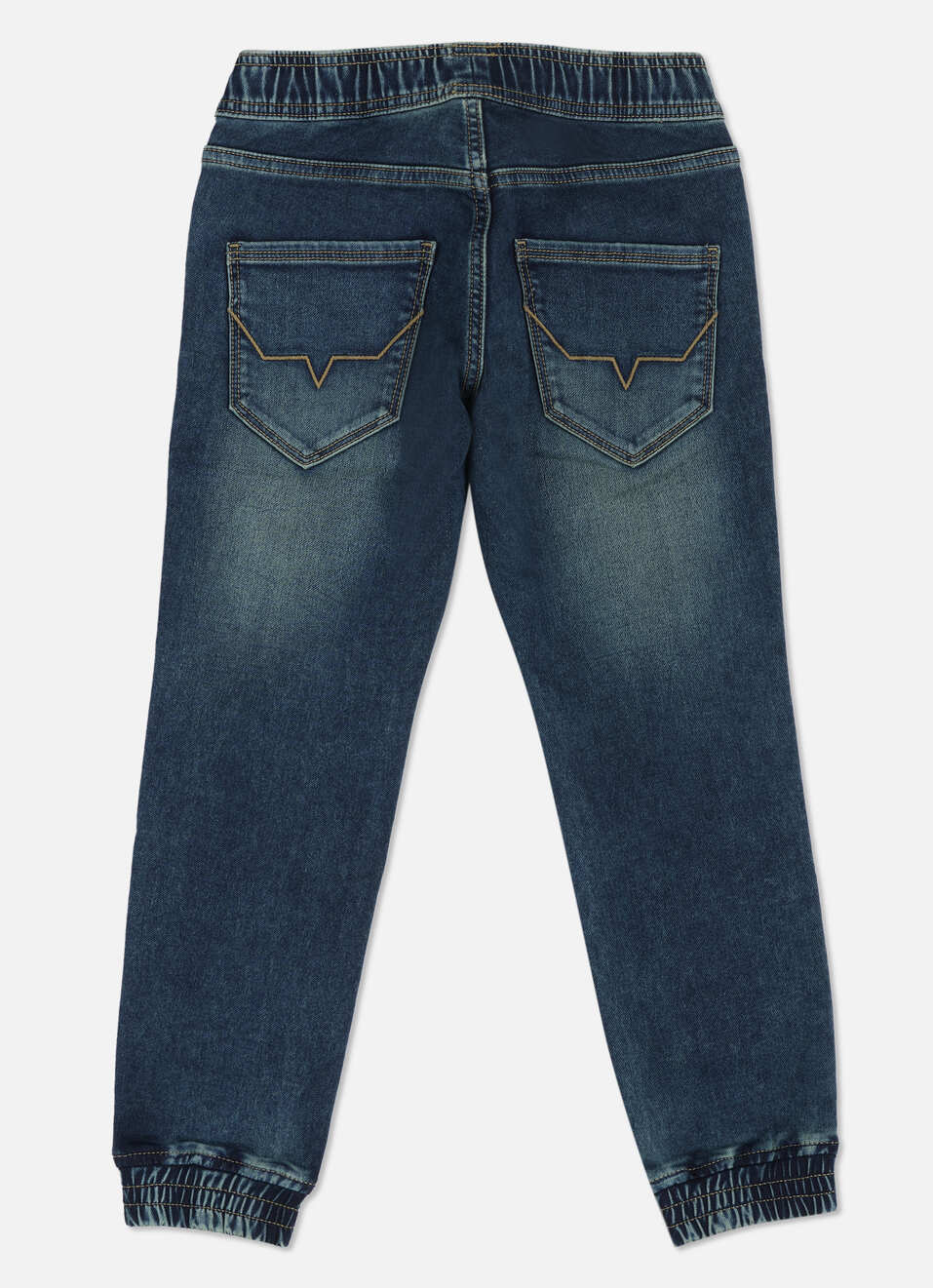 Boys Sprinter Blue Mid Waist Jogger Fit Jeans, , large image number 1
