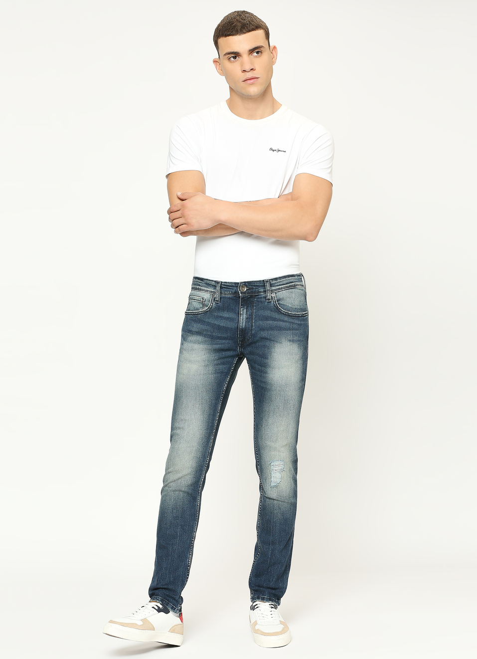 Tapered Fit Low Waist Jeans, , large image number 5