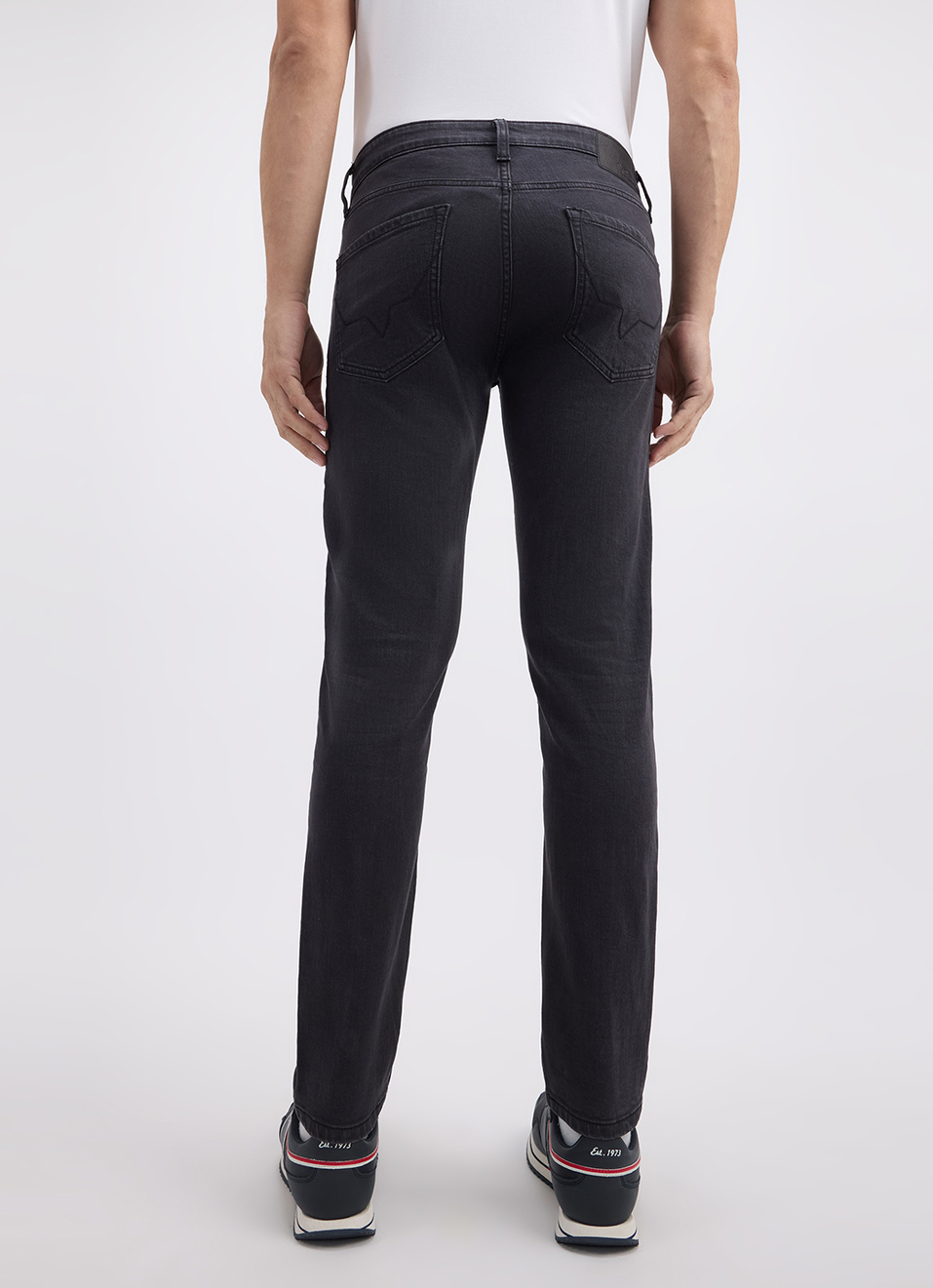 Men Grey Slim Tapered Fit Low Rise Jeans , , large image number 3