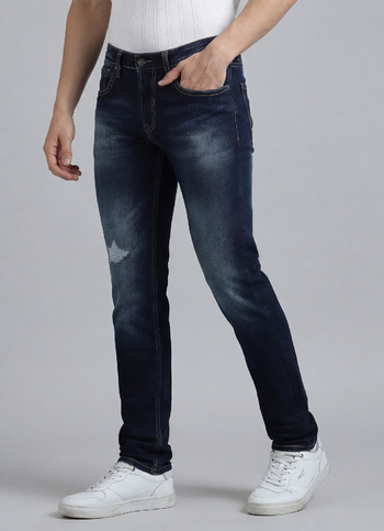 Vapour Blue Mid Rise Slim Jeans