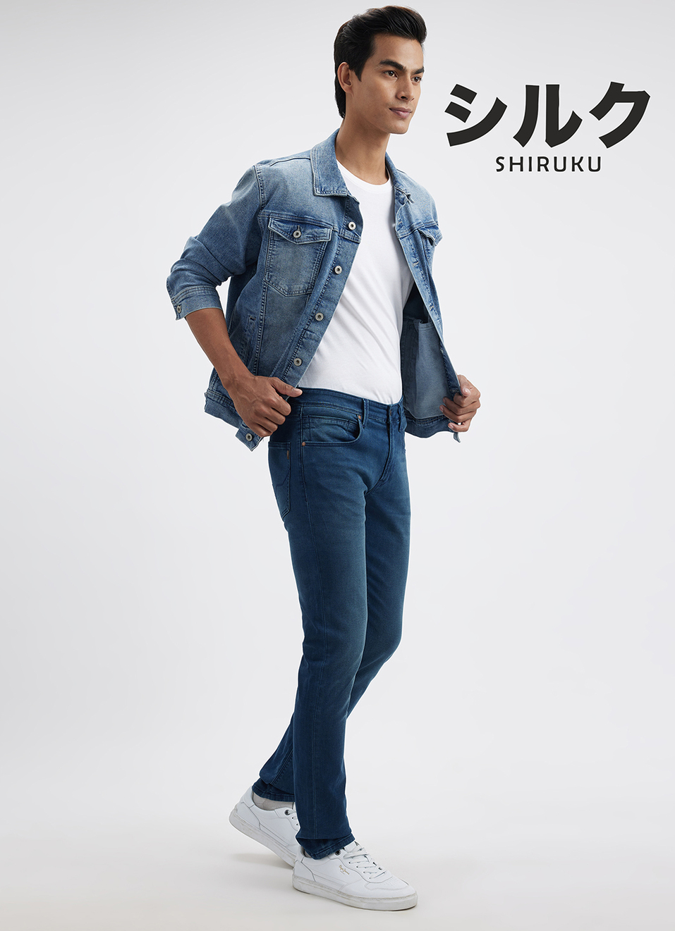 Men Blue Mid Rise Slim Structured Jeans, , large image number 1