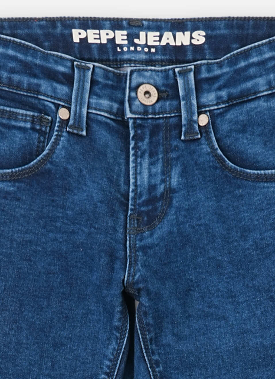 Boys  Blue Mid Waist Slim Powerflex Jeans, , large image number 2