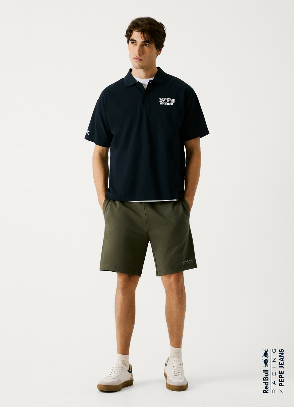Red Bull Racing X Pepe Jeans Cotton Sweat Stretch Shorts, , large image number 0