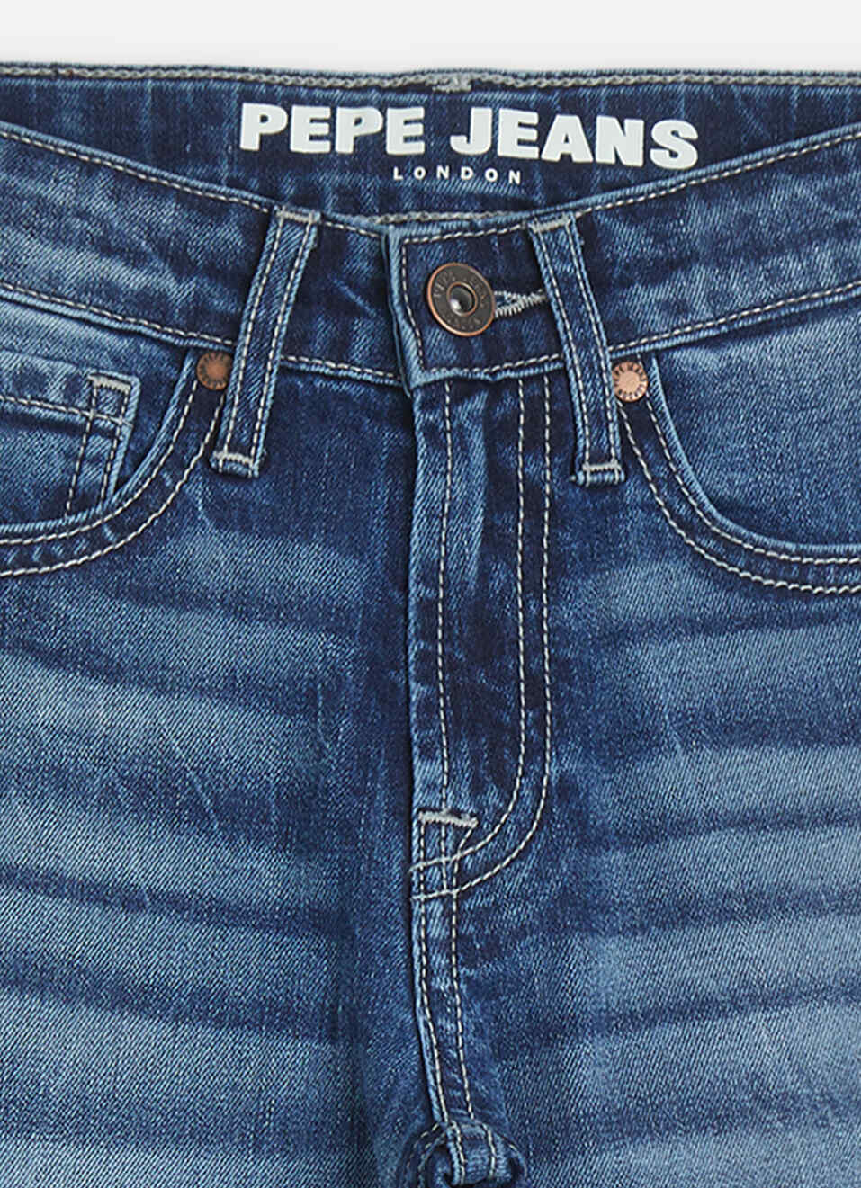 Boys Bootcut Blue Mid Waist Bootcut Leg Jeans, , large image number 2