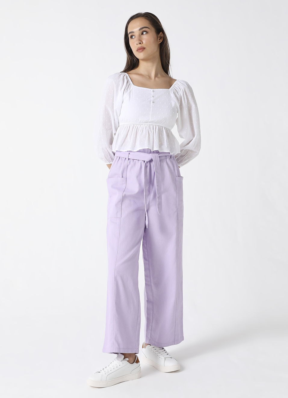 HAZEL FLARE WOVEN PANT, , large image number 5