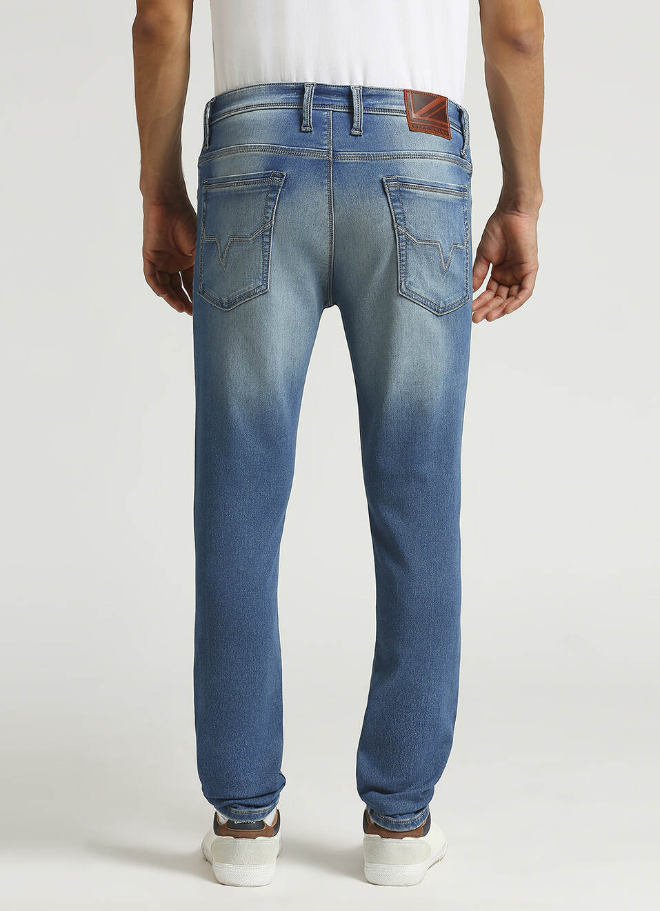 Chinox Blue Mid Rise Skinny Gymindigo Jeans, , large image number 3