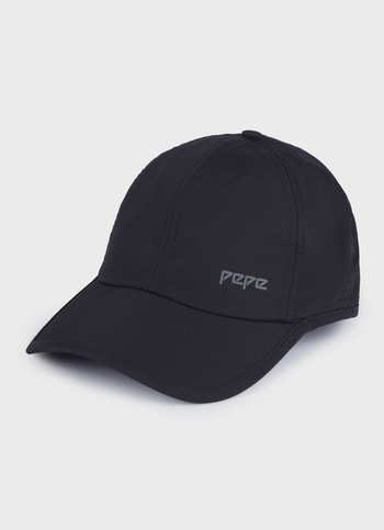 Men Black Sports Cap With Logo