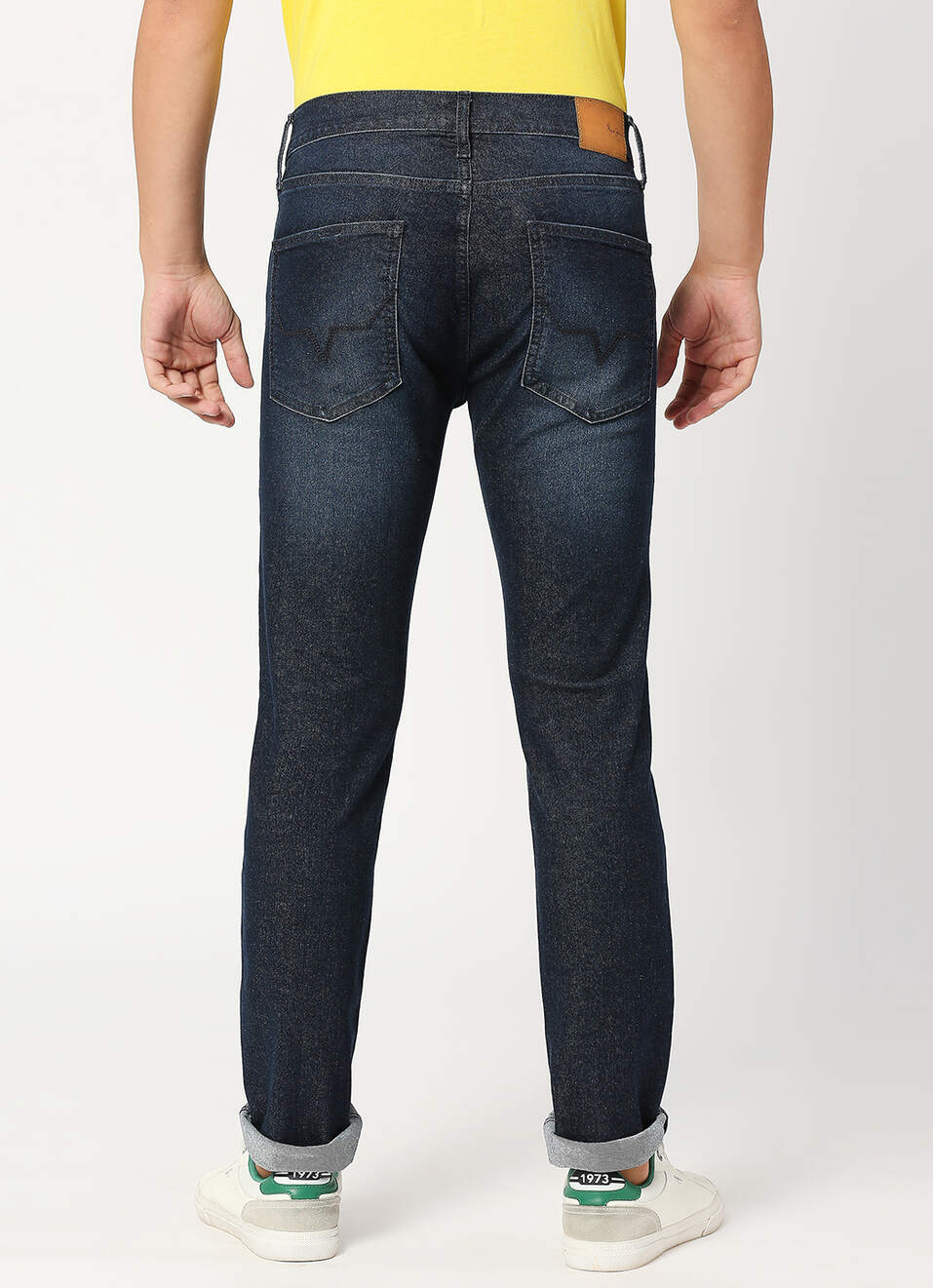 Vapour Dark Blue Mid Rise Slim Fit Jeans, , large image number 3