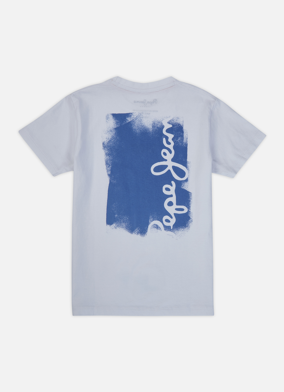 Boys White Back Print Short Sleeve T-shirt, , large image number 1
