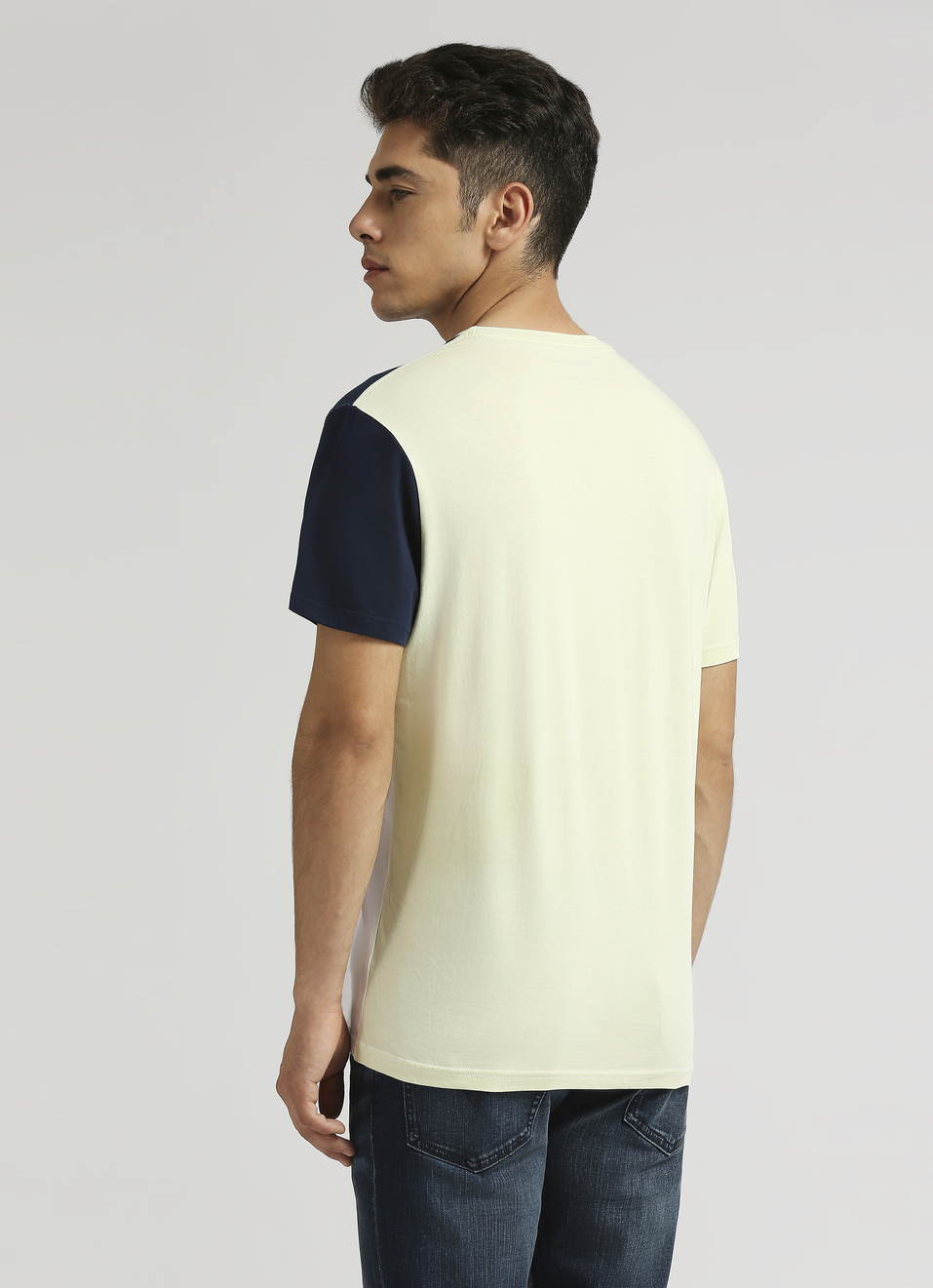 Green Tropical Print Colour Blocked Short Sleeve T-shirt, , large image number 2