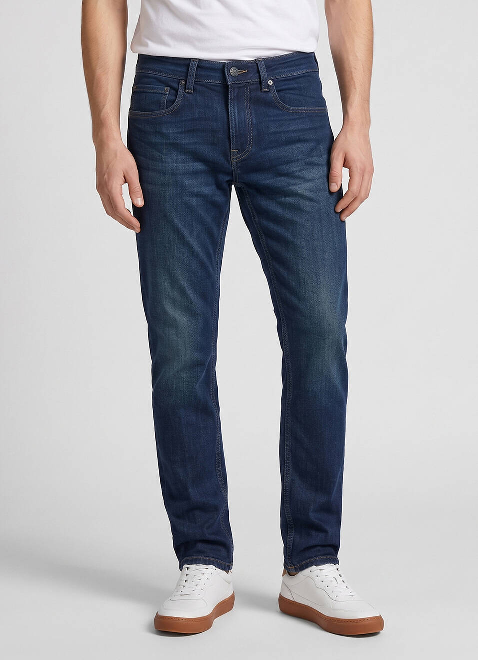 Men Blue Slim Fit Mid Rise Jeans, , large image number 2