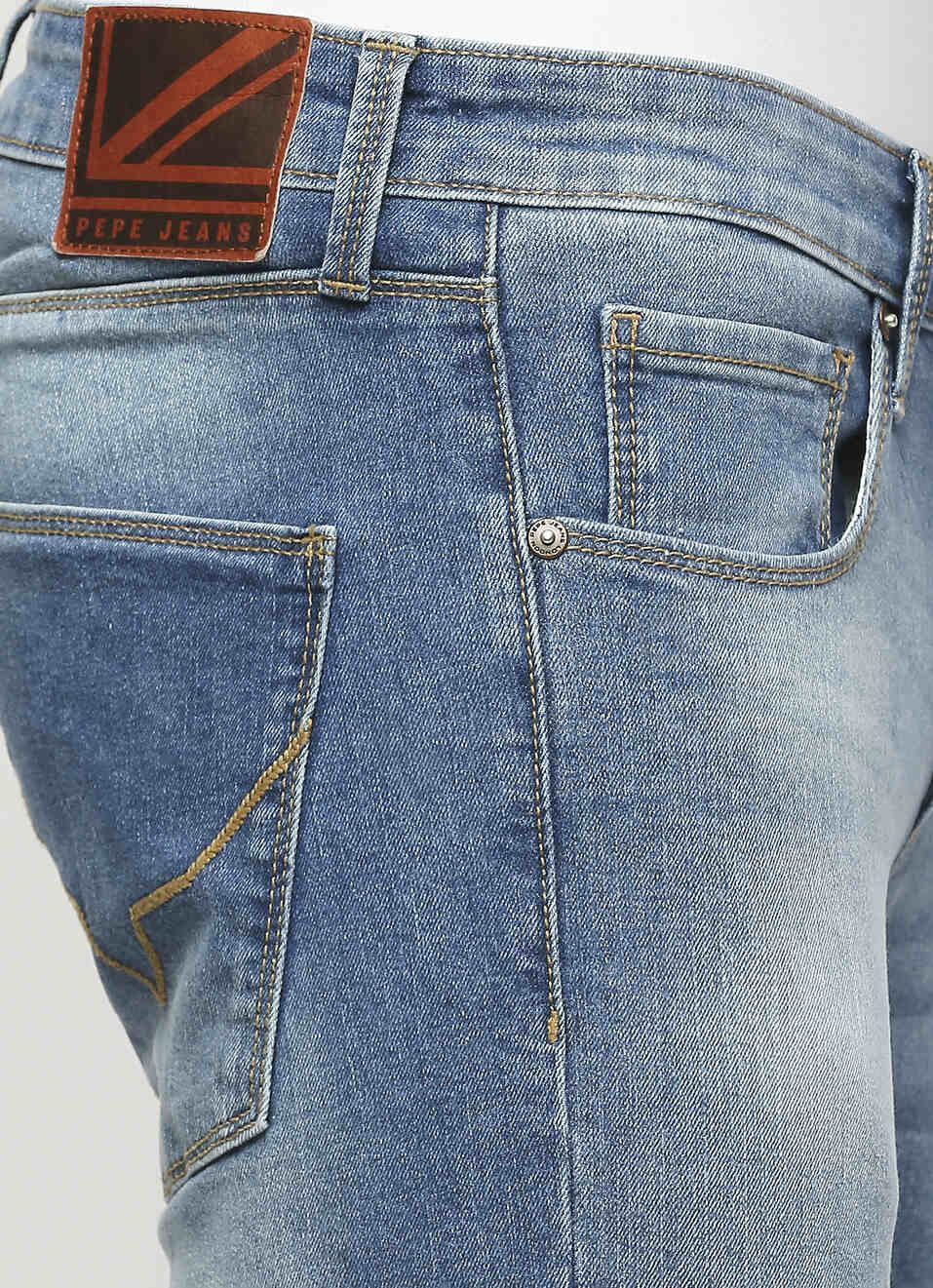 Vapour Light Blue Low Waist Tapered Jeans, , large image number 4