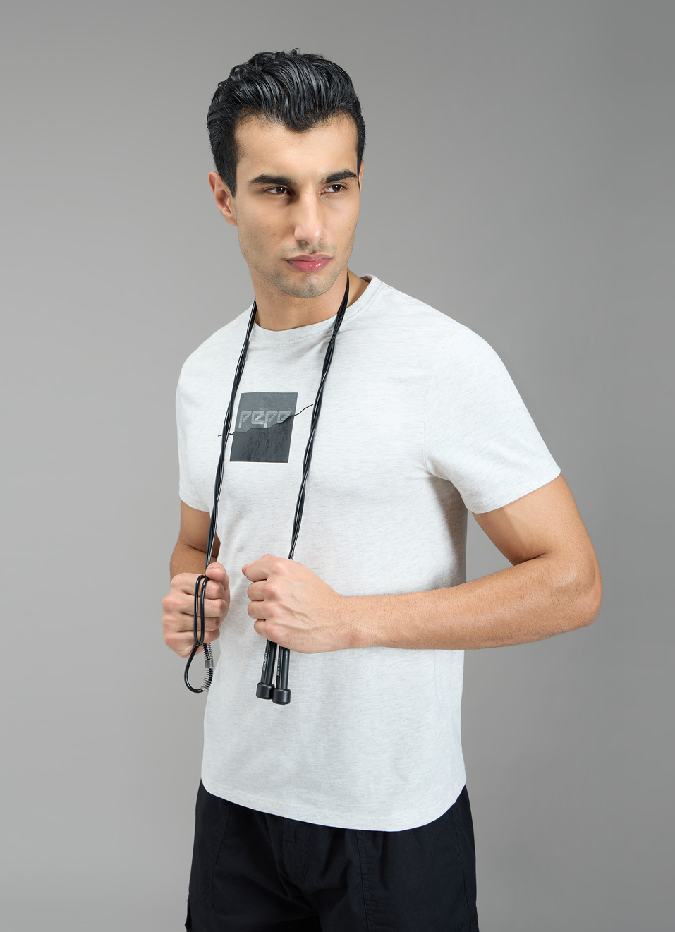 Men Off White Typographic Print Slim Fit T-shirt, , large image number 0