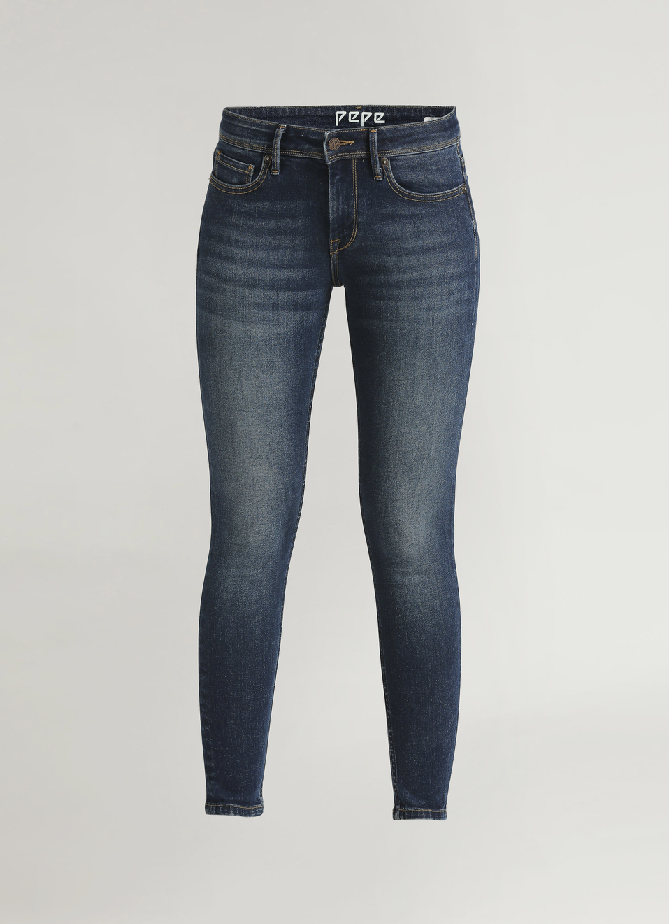 Lola Dark Blue Mid Waist Skinny Fit Jeans, , large image number 6