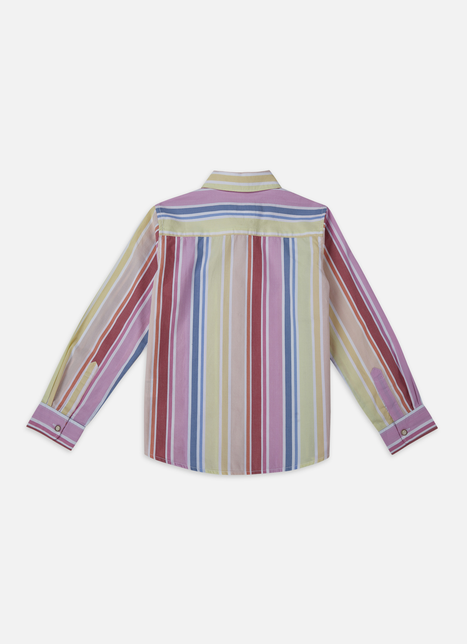 Boys Red Vertical Stripe Full Sleeve Shirt, , large image number 1