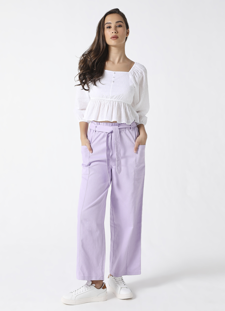 HAZEL FLARE WOVEN PANT, , large image number 0