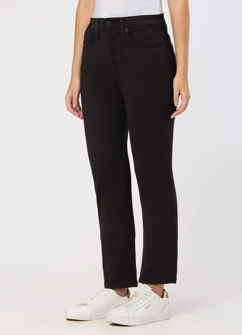 Women Black Rinse Straight Jeans, , large image number 3