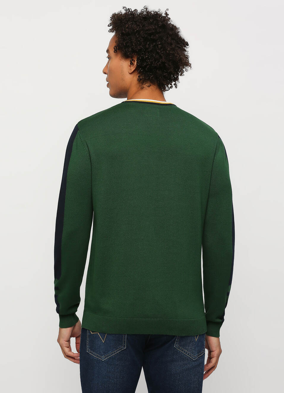 Green Printed Long Sleeve Sweater, , large image number 2